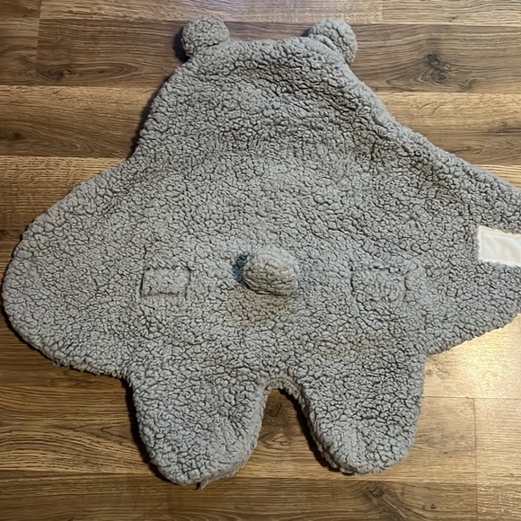 Fuzzy Grey 0-6 Month Swaddle Blanket - Picture 3 of 3